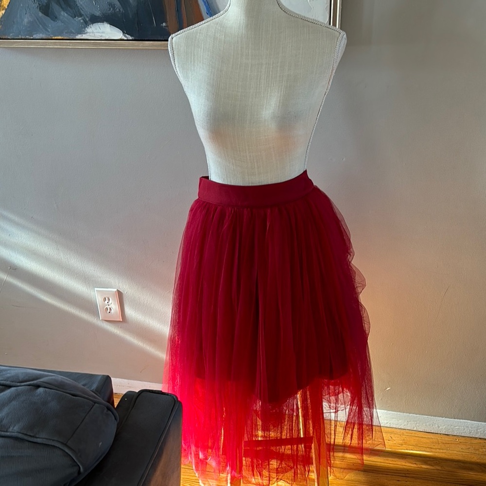 NWT Red Tulle Skirt